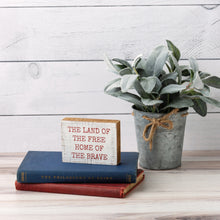 Load image into Gallery viewer, Land of The Free Block Sign