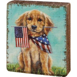 Patriotic Golden Retriever