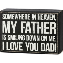 Load image into Gallery viewer, I Love You Dad Box Sign
