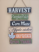 Load image into Gallery viewer, Favorite Fall Things Hanging Sign
