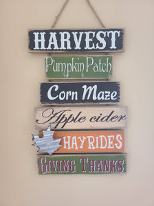 Favorite Fall Things Hanging Sign