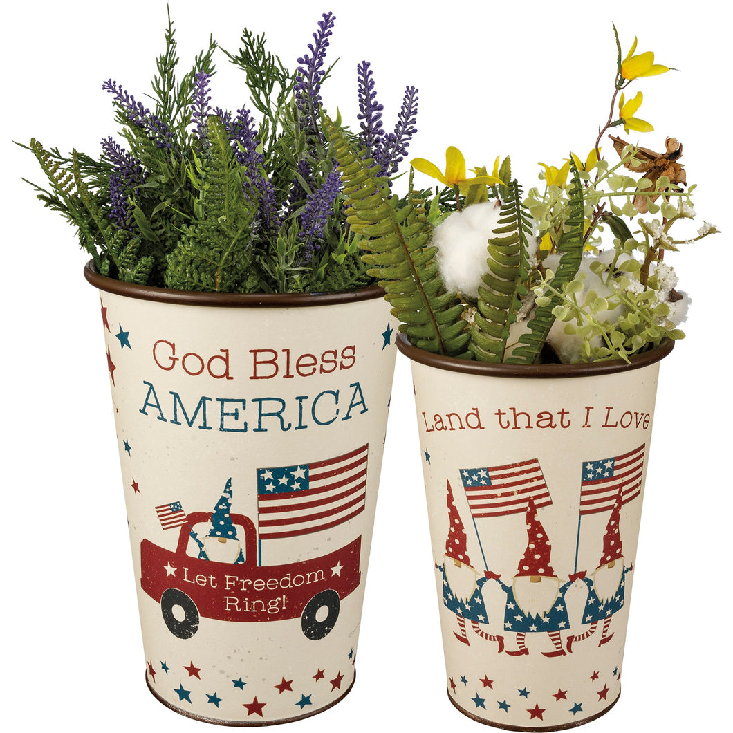 USA Gnome Metal Buckets