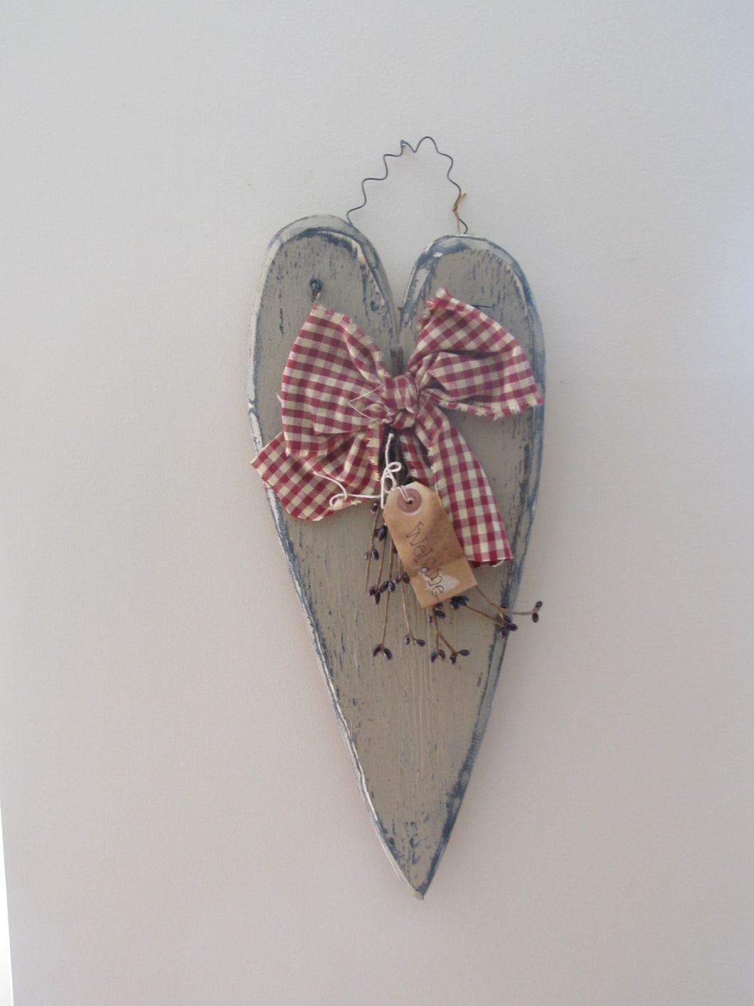 Wooden Hanging Hearts