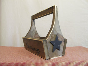 Welcome Wooden Basket