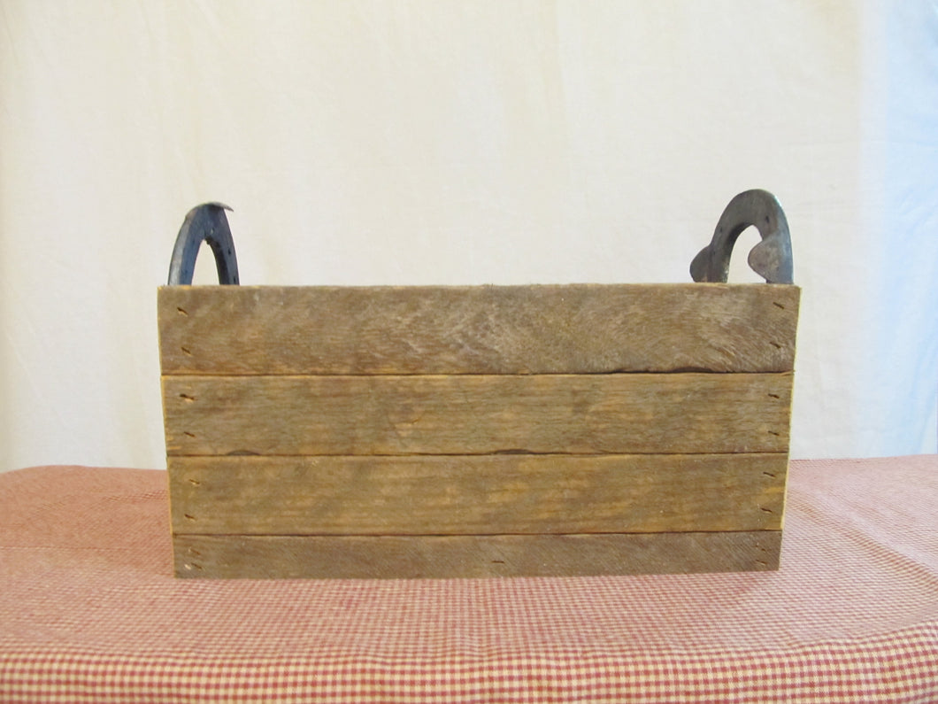 Rustic Horseshoe Box