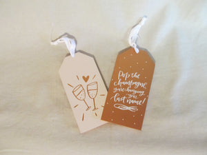 Champagne Bottle Tag