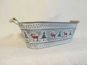 Long Oval Metal Bucket