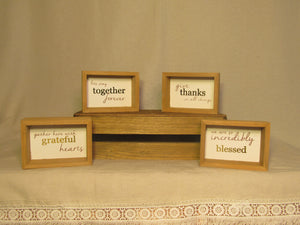 Thankful Wood Block Signs