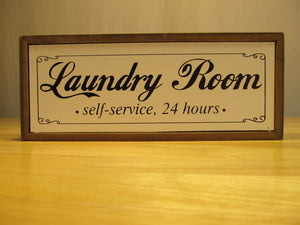 Wood Laundry Room Sign