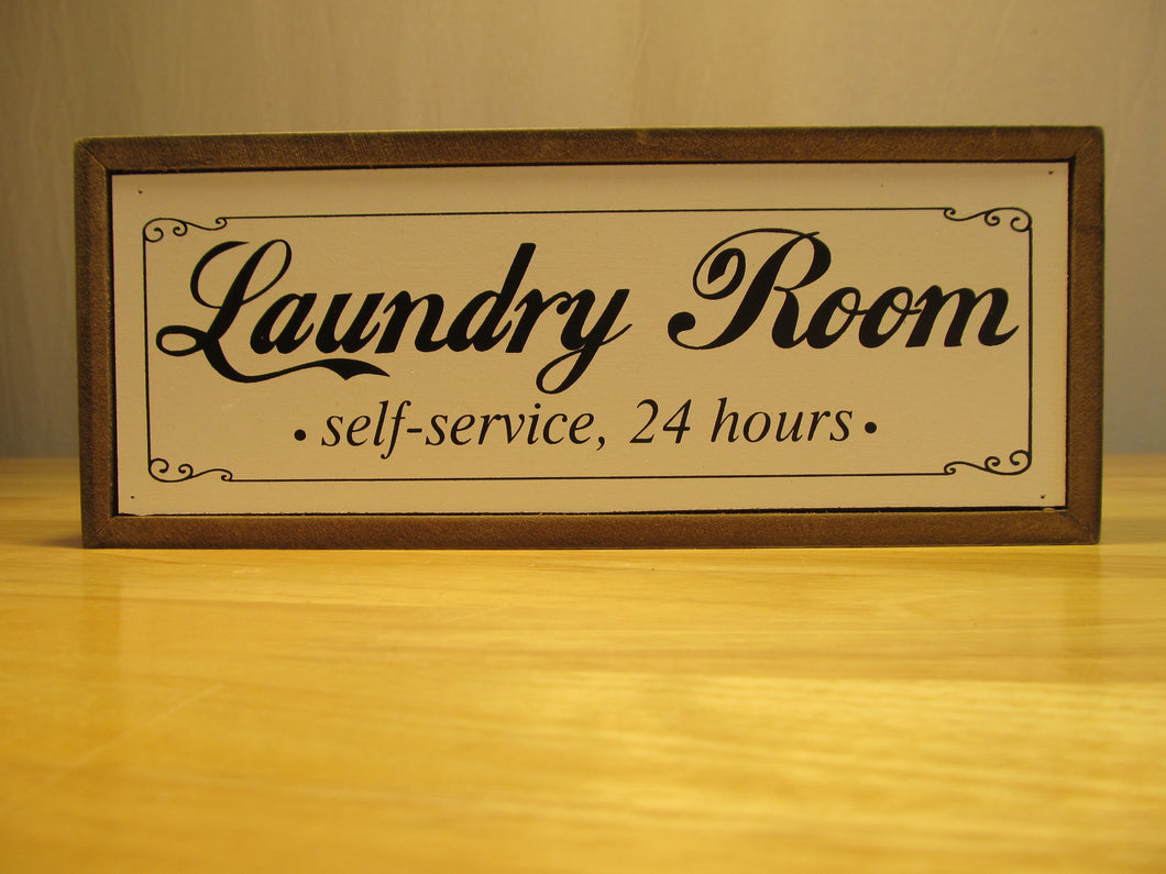 Wood Laundry Room Sign