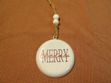 Load image into Gallery viewer, Merry Christmas Tin Ornament
