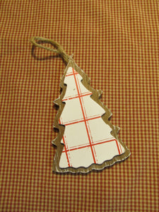 Plaid Christmas Tree Ornament