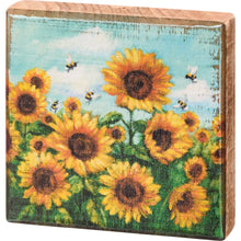 Load image into Gallery viewer, Sunflower Block Sign
